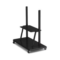 Prestigio Solutions® Mobile stand PMBST01 for 55-98'' screens, 150kg weight. Includes roll wheels and a shelf for accessories, Black. Mandatory to use with PMBWMK