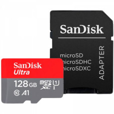 SANDISK Ultra microSDXC 128GB + SD Adapter 140MB/s A1 Class 10 UHS-I SANDISK Ultra microSDXC 128GB + SD Adapter 140MB/s A1 Class 10 UHS-I