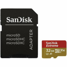 SANDISK Extreme microSDHC 32GB + SD Adapter + RescuePRO Deluxe 100MB/s A1 C10 V30 UHS-I U3 SANDISK Extreme microSDHC 32GB + SD Adapter + RescuePRO Deluxe 100MB/s A1 C10 V30 UHS-I U3