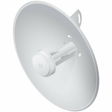 Ubiquiti airMAX PowerBeam M5 300, 5 GHz, 22 dBi bridge with 150+ Mbps throughput, 3+ km link range, 1 x 10/100 MbE port, 24V, 0.5A PoE adapter(Included), Pole mount kit(Included), Wind survivability 200 km/h, ESD/EMP protection Air/contact: ± 24 kV