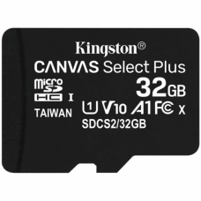Kingston 32GB microSDHC Canvas Select Plus 100R A1 C10 Single Pack w/o ADP EAN: 740617298857