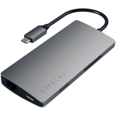 SATECHI Type-C Multi-Port Adapter 4K with Ethernet V2 Space Gray