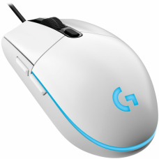 LOGITECH G203 LIGHTSYNC Corded Gaming Mouse - WHITE - USB