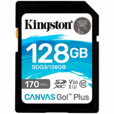 Kingston 128GB SDXC Canvas Go Plus 170R C10 UHS-I U3 V30, EAN: 740617301458