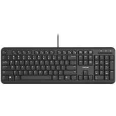 wired keyboard with Silent switches ,105 keys,black, 1.8 Meters cable length,Size 442*142*17.5mm,460g,RU layout