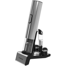 Prestigio Garda, smart wine opener, simple operation with 2 buttons, aerator, vacuum stopper preserver, foil cutter, opens up to 50 bottles wihout recharging, premium design, 500mAh battery, Dimensions D 17mm* H 290mm* W100 mm, silver color. Prestigio Garda, smart wine opener, simple operation with 2 buttons, aerator, vacuum stopper preserver, foil cutter, opens up to 50 bottles wihout recharging, premium design, 500mAh battery, Dimensions D 17mm* H 290mm* W100 mm, silver color.