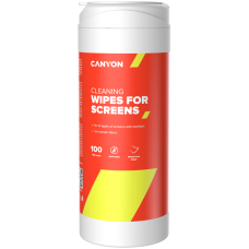 CANYON CCL11, Screen Cleaning Wipes, Wet cleaning wipes made of non-woven fabric, with antistatic and disinfectant effects, 100 wipes, 80x80x185mm, 0.258kg