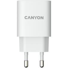 CANYON H-20-04, PD 20W/QC3.0 18W WALL Charger with 1-USB A+ 1-USB-C   Input: 100V-240V, Output: 1 port charge: USB-C:PD 20W (5V3A/9V2.22A/12V1.67A) , USB-A:QC3.0 18W (5V3A/9V2.0A/12V1.5A), 2 port charge: common charge,  total 5V, 3A, Eu plug  , Over- Volt