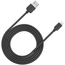CANYON Lightning USB Cable for Apple, round, 1M, Black