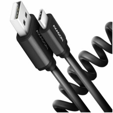 Axagon Data and charging USB 2.0 cable lengh 0.6m. 3A. Black twisted. Axagon Data and charging USB 2.0 cable lengh 0.6m. 3A. Black twisted.