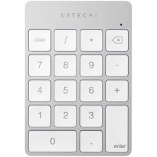 SATECHI Aluminum Slim Rechargeable Bluetooth Keypad Silver