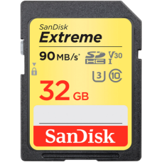 SanDisk Extreme 32GB Memory Card up to 100MB/s, UHS-I, Class 10, U3, V30, EAN: 619659188924