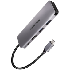 Multiport USB 3.2 Gen 1 hub. HDMI, card reader and Power Delivery. 20 cm USB-C cable.