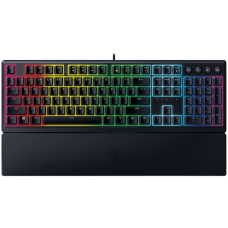 Razer Ornata V3, Mecha-membrane switches, 10 Razer Chroma™ RGB Lighting Zones, 1000 Hz Ultrapolling, Backlit keys, UV coated ABS Keycaps, Soft-touch wrist rest"
