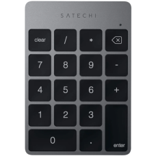 SATECHI Aluminum Slim Rechargeable Bluetooth Keypad Space Gray