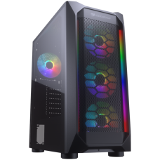 COUGAR | MX410 Mesh -G RGB | PC Case | Mid Tower / Mesh Front Panel with ARGB strips / 4 x ARGB Fans / 4mm TG Left Panel