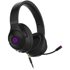 LORGAR Noah 701, gaming headset with microphone, 2.4GHz USB dongle + BT 5.1 Realtek 8763, battery 1000mAh, type-C charging cable 0.8m, audio cable 1.5m, size:195*185*80mm, 0.28kg. Black