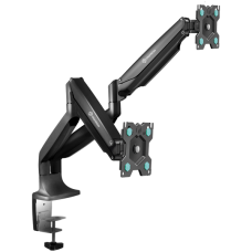 ONKRON Dual Monitor Desk Mount Stand for 13 to 32-Inch LCD LED Monitors up to 9 kg, Black