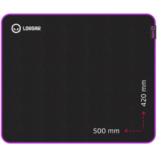 Lorgar Main 315, Gaming mouse pad, High-speed surface, Purple anti-slip rubber base, size: 500mm x 420mm x 3mm, weight 0.39kg Lorgar Main 315, Gaming mouse pad, High-speed surface, Purple anti-slip rubber base, size: 500mm x 420mm x 3mm, weight 0.39kg