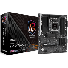 ASROCK MB Desktop B650 PG Lightning, AM5, 4x DDR5, 1x PCIe 4.0 x16, 2x PCIe 4.0 x1, 1x Blazing M.2(PCIe Gen5x4), 1x Hyper M.2(PCIe Gen4x4), 1x M.2, 4x SATA3 6.0 Gb/s, 7.1 CH HD Audio, 1x HDMI, 2.5G LAN, 9x USB 3.2, 2x USB-C, 8x USB 2.0