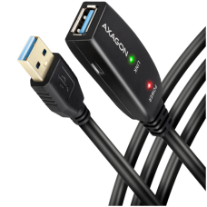 Axagon Active extension USB 3.2 Gen 1 A-M > A-F cable, 5 m long. Power supply option.