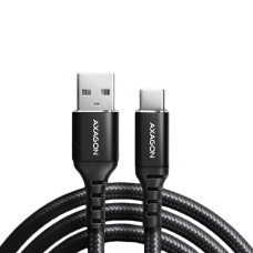 Axagon Data and charging USB 2.0 cable length 2 m. 3A. Black braided. Axagon Data and charging USB 2.0 cable length 2 m. 3A. Black braided.