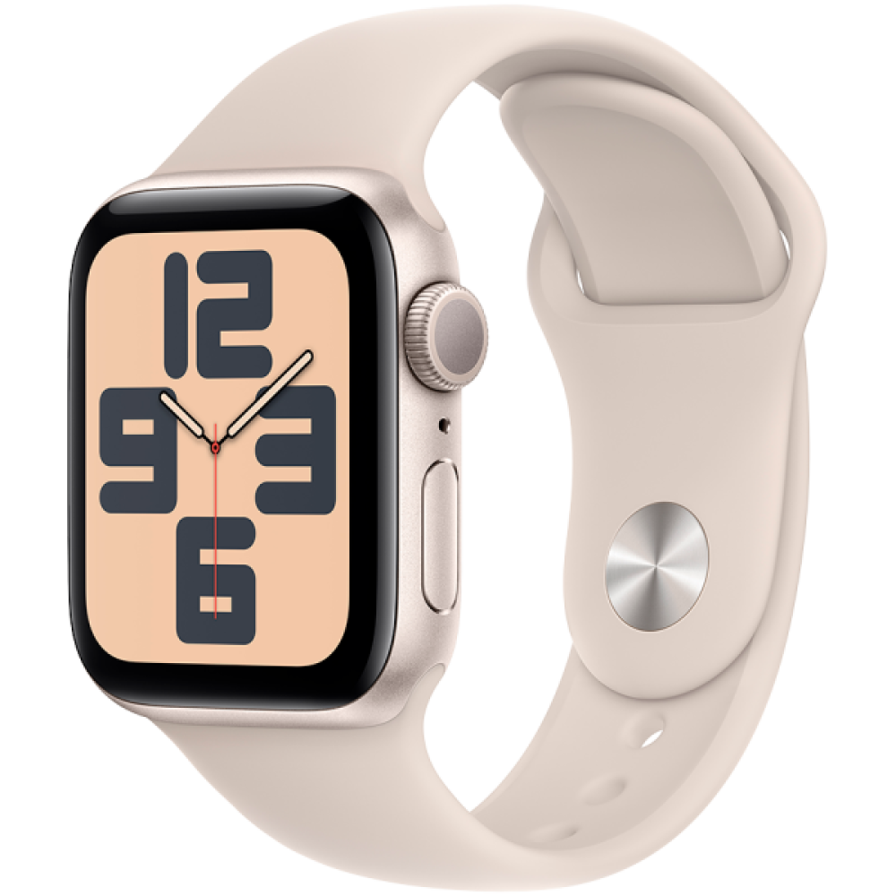 Apple Watch SE GPS 40mm Starlight Aluminium Case with Starlight Sport Band - M/L,Model A2722 MR9V3QI/A