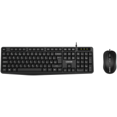 CANYON USB standard KB, water resistant RU layout bundle with optical 3D wired mice 1000DPI black