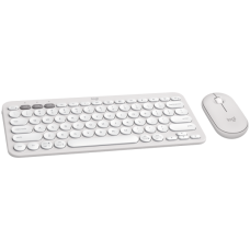 LOGITECH Pebble 2 Bluetooth Keyboard Combo - TONAL WHITE - US INT'L