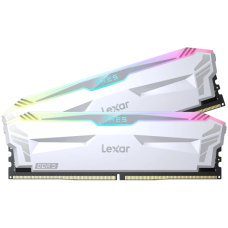 Lexar Ares DDR5 (2X16GB) 6400 CL32 1.4V Memory with heatsink and RGB lighting,Dual pack, White Color