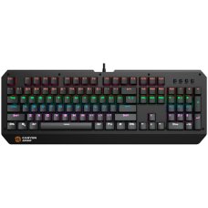CANYON Hazard GK-6, Wired multimedia gaming keyboard with lighting effect, 108pcs rainbow LED, Numbers 104keys, RU+EN double injection layout, cable length 1.8M, 450.5*163.7*42mm, 0.90kg, color black