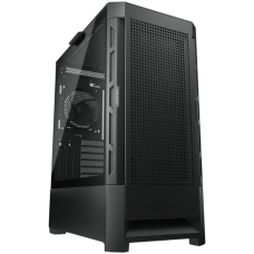 COUGAR | Case Airface Black | PC Case | Mid Tower / Mesh Front Panel / 1 x 120mm Fan / TG Left Panel / Black