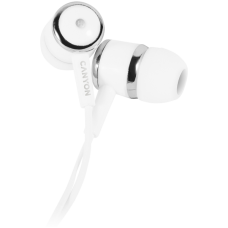 CANYON Stereo earphones with microphone, White