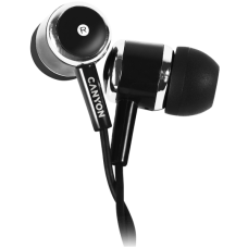 CANYON Stereo earphones with microphone, Black