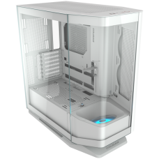 COUGAR | FV270 White | PC Case | Mid tower / Tempered, Curved Glass Perimeter / Quick Detachable Air Filters / Up to 9 Fans (1x120mm RGB Preinstalled) / White