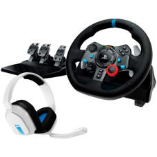 LOGITECH G29 Driving Force Racing Wheel for PS + Astro A10 - WHITE LOGITECH G29 Driving Force Racing Wheel for PS + Astro A10 - WHITE