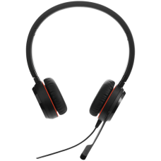 JABRA EVOLVE 30 II MS Stereo USB Headband, Noise cancelling, USB and 3.5 connectivity, with mute-button and volume control on the cord, with leather ear cushion, Microsoft optimized