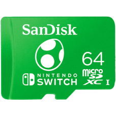 SanDisk Nintendo MicroSDXC UHS-I card for Nintendo Switch, Yoshi Edition- 64GB, Up to 100MB/s read; up to 90MB/s write, EAN: 619659204518