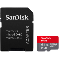 SanDisk Ultra microSDXC 64GB + SD Adapter 140MB/s  A1 Class 10 UHS-I, EAN: 619659200541