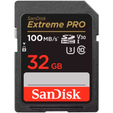 SanDisk Extreme PRO 32GB SDHC Memory Card + 2 years RescuePRO Deluxe up to 100MB/s & 90MB/s Read/Write speeds, UHS-I, Class 10, U3, V30, EAN: 619659188689