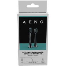 AENO Replacement toothbrush heads, Black, Dupont bristles, 2pcs in set (for ADB0004/ADB0006 and ADB0003/ADB0005)