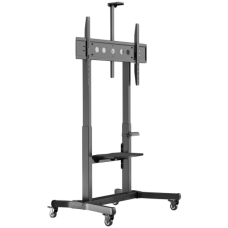 ONKRON Motorized mobile stand for TV or interactive panels 50"-100", up to 130kg, black
