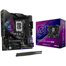 ASROCK MB Desktop Z890 Riptide Wi-Fi S1851, 4x DDR5, 1x PCIe 5.0 x16, 1x PCIe 4.0 x16, 1x PCIe 3.0 x1, 1x Blazing M.2, 4x Hyper M.2, 8x SATA3, 2x USB-C, 8x USB 3.2, 6x USB 2.0, Killer E3100 2.5GB, 802.11be Wi-Fi 7 + Bluetooth, 1x HDMI, 1x DP 1.4, ATX