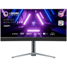 LORGAR Gaming Monitor Pro 34MP1 34in UWQHD Mini-LED 180Hz Grey