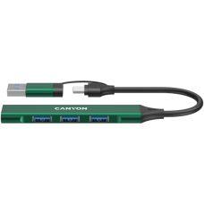 CANYON hub DS-02 4in1 USB-A/C Green