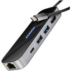 AXAGON HMC-6GLN 2x USB-A 5Gbps, 1x USB-C 5Gbps, 4K/60Hz HDMI, RJ-45, USB 3.2 Gen 1 hub, PD 100W, 20cm USB-C cable AXAGON HMC-6GLN 2x USB-A 5Gbps, 1x USB-C 5Gbps, 4K/60Hz HDMI, RJ-45, USB 3.2 Gen 1 hub, PD 100W, 20cm USB-C cable