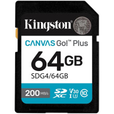 KINGSTON 64GB SDXC Canvas Go Plus Gen4 200MB/s C10 UHS-I U3 V30 KINGSTON 64GB SDXC Canvas Go Plus Gen4 200MB/s C10 UHS-I U3 V30