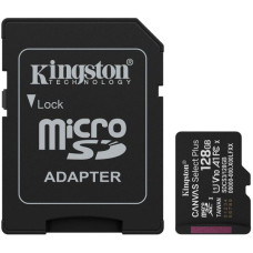 Kingston 128GB microSDXC Canvas Select Plus Gen3 150MB/s A1 Card + Adapter Kingston 128GB microSDXC Canvas Select Plus Gen3 150MB/s A1 Card + Adapter