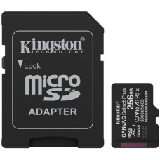 Kingston 256GB microSDXC Canvas Select Plus Gen3 150MB/s A1 Card + Adapter Kingston 256GB microSDXC Canvas Select Plus Gen3 150MB/s A1 Card + Adapter