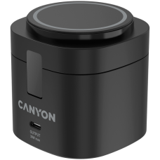 Canyon 4 in 1 Wireless Charging Stand, 30W max, Size: 70x70x70.3mm, weight: 414g, with 65W charger and 1M cable, black Canyon 4 in 1 Wireless Charging Stand, 30W max, Size: 70x70x70.3mm, weight: 414g, with 65W charger and 1M cable, black